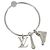 LOUIS VUITTON Portachiavi Round Charm Metal Silver M68854 LV Auth ar14134M Argento