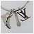 LOUIS VUITTON Portachiavi Round Charm Metal Silver M68854 LV Auth ar14134M Argento - vista 14