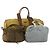 Borsa Boston PRADA Borsa a Mano Nylon 3 Set Khaki Blue Auth 191805 Cachi