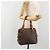 Céline Borsa CELINE Macadam Canvas PVC Pelle Marrone Oro Autentica 191819A D'oro - vista 23