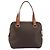 Céline Borsa CELINE Macadam Canvas PVC Pelle Marrone Oro Autentica 191819A D'oro - vista 3