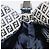FENDI Zucchino Canvas Mamma Baguette Borsa a Spalla Navy Silver Auth ep15548A Argento Blu navy - vista 21