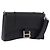 Borsa a tracolla BALENCIAGA Downtown in pelle nera argento 736471 Auth ar14127M Nero