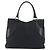 Bolsa Tote GUCCI GG Canvas Preta Prata 113016 Auth am12219A Preto - vista 2