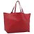 Céline CELINE Horizontal Cabas Tote Bag Leder Rot Goldfarben Authentisch ep15417