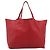 Céline CELINE Horizontal Cabas Tote Bag Leder Rot Goldfarben Authentisch ep15417 - Ansicht 2