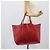 Céline CELINE Horizontal Cabas Tote Bag Leder Rot Goldfarben Authentisch ep15417 - Ansicht 22