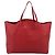 Céline CELINE Horizontal Cabas Tote Bag Leder Rot Goldfarben Authentisch ep15417 - Ansicht 3