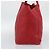 Céline CELINE Horizontal Cabas Tote Bag Leder Rot Goldfarben Authentisch ep15417 - Ansicht 5