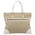 PRADA Tote Bag Canvas Beige Silber Auth BA14115 - Ansicht 3