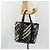 Borsa Tote BURBERRY Nova Check in nylon nero argento Auth ep15157 - vista 23