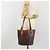Edge Céline Borsa Tote CELINE Macadam Canvas PVC Pelle Marrone Oro Auth 194037 D'oro - vista 26