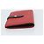 Céline CELINE Large Strap Wallet Bifold Wallet Leather Red Gold Tone Auth ar14122A - view 5