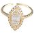 Autre Marque Unsignierter 18k GELBGOLD-RING mit Diamanten Weiß