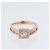 Autre Marque Unsignierter 18k ROSA GOLD Ring mit Diamanten, Größe 52 EU Weiß - Ansicht 3