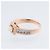 Autre Marque Unsignierter 18k ROSA GOLD Ring mit Diamanten, Größe 52 EU Weiß - Ansicht 5