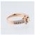 Autre Marque Unsignierter 18k ROSA GOLD Ring mit Diamanten, Größe 52 EU Weiß - Ansicht 8