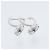 Autre Marque Orecchini con Diamanti Non Signe / Unsigned K18WG 3.2 g D1.7 Bianco - vista 3