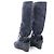 Chanel Wildleder x Lack Stiefel Lang Schwarz x Navy G27002, Größe 37 EU Marineblau - Ansicht 10
