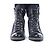 Chanel Wildleder x Lack Stiefel Lang Schwarz x Navy G27002, Größe 37 EU Marineblau - Ansicht 5