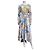 Vêtements Kleid mit Blumenprint Pink Weiß Blau Grün Grau Gelb
