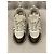 Sneakers da donna Louis Vuitton Marrone Bianco D'oro - vista 8