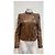 Tom Ford Brown Crocodile Embossed Leather Biker Jacket - view 2