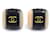 Orecchini a clip Chanel Coco Mark Nero Beige D'oro  - vista 1