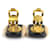 Orecchini a clip Chanel Coco Mark Nero Beige D'oro  - vista 5