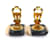 Orecchini a clip Chanel Coco Mark Nero Beige D'oro  - vista 6