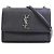 Borsa a tracolla in pelle grigia Saint Laurent Marrone