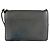 Borsa a tracolla in pelle grigia Prada Marrone - vista 3