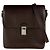 Borsa a tracolla in pelle marrone Prada