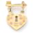Spilla Chanel Cuore, Lucchetto e Chiave Rosa D'oro