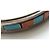 Autre Marque Bracciale Rigido Navajo Wilbert Muskett in Turchese e Corallo Argento - vista 2