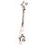 Bracciale Dior in metallo argentato ed smalto rosa Argento