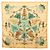 Hermès Sciarpa/Foulard Hermes Carre 90 Pythagore Multicolore Beige
