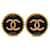 Timeless Orecchini Chanel Vintage Coco Mark Nero D'oro  - vista 1