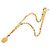 Collar con colgante de cadena larga Chanel Coco Mark Dorado - vista 3