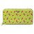 Cartera larga de cuero Saffiano verde Prada