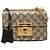 Padlock Borsa a tracolla con catena e lucchetto Gucci GG Supreme Nero Beige