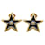 Orecchini Chanel Coco Mark Star Motif Nero D'oro - vista 2