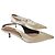 Gucci Sandali Slingback in Vernice Beige con Catena Dorata