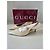 Gucci Sandali Slingback in Vernice Beige con Catena Dorata - vista 4