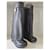 Givenchy Shark Lock Biker Stiefel aus schwarzem Leder - Ansicht 2