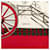 Hermès Sciarpa Hermes Carre 90 Winter Post Coach Rosso Multicolore - vista 5