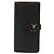 Portafoglio lungo Louis Vuitton in pelle nera Noir Nero