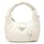 Borsa a mano con placca logo Triangle Prada Bianco  - vista 1