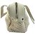 Borsa Chanel in pelle e tela beige Crudo - vista 3