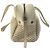 Borsa Chanel in pelle e tela beige Crudo - vista 4